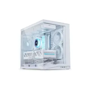 Lian Li O11D Mini V2 Micro-ATX PC Case White Edition, Dual Chamber Tempered Glass Chassis, Compact Showcase Design, Premium Small Form Factor Gaming Case