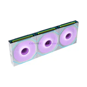 LIAN LI UNI FAN SL-INF FLEX 120 ARGB PWM Case Fans White 12SLIN1F3W, 2300 RPM, 67 CFM, 3.4mmH₂O, Fluid Dynamic Bearing, Triple Pack with L-Wireless Controller