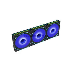 Lian Li UNI FAN SL-INF FLEX 120 Reverse Blade Black 3-Pack ARGB Case Fans, 120mm PWM, 200–2200 RPM, 65.7 CFM Airflow, 2.85mmH₂O Static Pressure, Infinity Mirror RGB, FDB Bearing, L-Wireless Controller Included, 12RSLIN1F3B