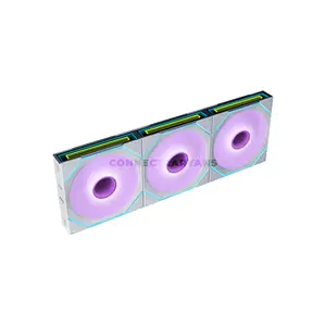 Lian Li UNI FAN SL-INF FLEX 120 Reverse Blade White 3-Pack ARGB Case Fans, 120mm PWM, 200–2200 RPM, 65.7 CFM Airflow, 2.85mmH₂O Static Pressure, Infinity Mirror RGB, FDB Bearing, L-Wireless Controller Included, 12RSLIN1F3W