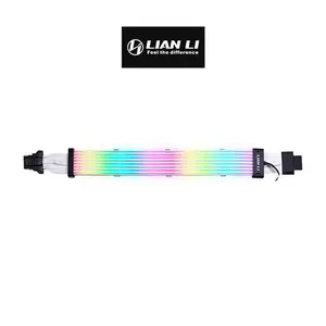 Lian Li Strimer Plus 12VHPWR to 12VHPWR RGB Extension Cable, 12 Light Guide Design, Addressable RGB GPU Power Cable, Premium Graphics Card Lighting Accessory