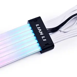 Lian Li Strimer Plus 12VHPWR to 12VHPWR RGB Extension Cable, 12 Light Guide Design, Addressable RGB GPU Power Cable, Premium Graphics Card Lighting Accessory