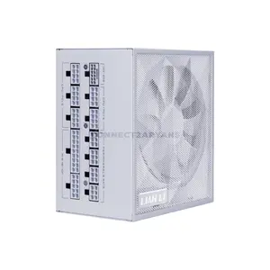 LIAN LI SX Platinum 850W White Fully Modular ATX Power Supply, 80 PLUS Platinum, ATX 3.1, PCIe 5.1, 12V-2×6, 120mm FDB Fan, Japanese 105°C Capacitors, Model SX0850P