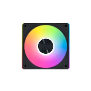 Lian Li UNI FAN CL Wireless 3-Pack ARGB Cooling Fan Kit Black Edition, PWM Daisy-Chain Design, Wireless Lighting Control, High-Airflow PC Cooling Solution