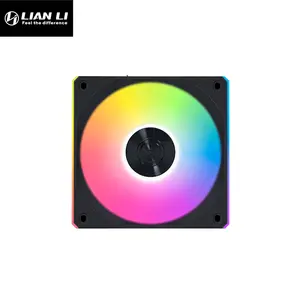 Lian Li UNI FAN CL Wireless Reverse 3-Pack Black Edition, ARGB PWM Cooling Fan Kit, Wireless Connectivity Design, Controller Included, High-Airflow PC Cooling Solution