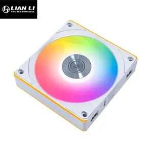 Lian Li UNI FAN CL Wireless Reverse 3-Pack White Edition, ARGB PWM Cooling Fan Kit, Wireless Connectivity Design, Controller Included, High-Airflow PC Cooling Solution