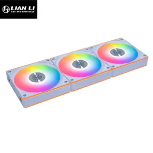 Lian Li UNI FAN CL Wireless Reverse 3-Pack White Edition, ARGB PWM Cooling Fan Kit, Wireless Connectivity Design, Controller Included, High-Airflow PC Cooling Solution