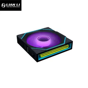 Lian Li UNI Fan SL-INF 120 Reverse ARGB Cooling Fan Black Edition, Infinity Mirror PWM Design, Reverse Blade Airflow, L-Wireless Controller Included, Premium PC Cooling Fan