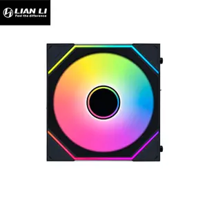 Lian Li UNI Fan SL-INF 120 Reverse ARGB Cooling Fan Black Edition, Infinity Mirror PWM Design, Reverse Blade Airflow, L-Wireless Controller Included, Premium PC Cooling Fan