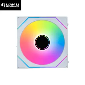 Lian Li UNI Fan SL-INF 120 Reverse ARGB Cooling Fan White Edition, Infinity Mirror PWM Design, Reverse Blade Airflow, L-Wireless Controller Included, Premium PC Cooling Fan
