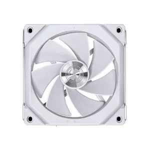 Lian Li UNI Fan SL V2 Reverse 120mm ARGB Cooling Fan White Edition, PWM Daisy-Chain Design, Addressable RGB Lighting, Reverse Blade High-Airflow PC Cooling Fan