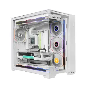 Lian Li UNI FAN TL-LCD Wireless 120 ARGB Case Fan Kit White, Triple 120mm PWM Fans, Integrated LCD Display, 1900 RPM Fan Speed, 62 CFM Airflow, Wireless Controller ARGB Cooling Fan Pack