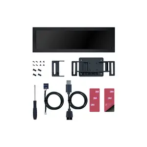 Lian Li 8.8-Inch Universal Screen US88v1 Black IPS LCD PC Display, 1920×480 Resolution, 60Hz, 500 Nits Brightness, USB Plug & Play, ARGB Edge Lighting, L-Connect 3, CPU/GPU Monitoring, Adjustable Mounting, SM088X