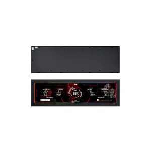 Lian Li 8.8-Inch Universal Screen US88v1 Black IPS LCD PC Display, 1920×480 Resolution, 60Hz, 500 Nits Brightness, USB Plug & Play, ARGB Edge Lighting, L-Connect 3, CPU/GPU Monitoring, Adjustable Mounting, SM088X