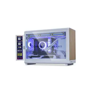 Lian Li 8.8-Inch Universal Screen US88v1 White IPS LCD PC Display, 1920×480 Resolution, 60Hz, 500 Nits Brightness, USB Plug & Play, ARGB Edge Lighting, L-Connect 3, CPU/GPU Monitoring, Adjustable Mounting, SM088W