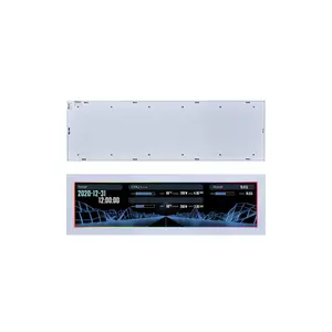 Lian Li 8.8-Inch Universal Screen US88v1 White IPS LCD PC Display, 1920×480 Resolution, 60Hz, 500 Nits Brightness, USB Plug & Play, ARGB Edge Lighting, L-Connect 3, CPU/GPU Monitoring, Adjustable Mounting, SM088W
