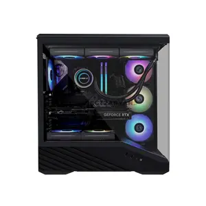 Lian Li Vector V100R Black Mid-Tower Gaming Case, 4x Pre-Installed 120mm Fans, Dual 4mm Tempered Glass Panels, 270° View, ATX / M-ATX / Mini-ITX Support, Back-Connect Ready, 420mm GPU, 360mm Radiator, ARGB Strip, V100RX