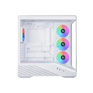 Lian Li Vector V100R White Mid-Tower Gaming Case, 4x Pre-Installed 120mm Fans, Dual 4mm Tempered Glass Panels, 270° View, ATX / M-ATX / Mini-ITX Support, Back-Connect Ready, 420mm GPU, 360mm Radiator, ARGB Strip, V100RW