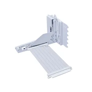 LIAN LI VG4v4 Multi-Direction Vertical GPU Bracket White, 4-Slot GPU Support, PCIe 5.0 x16 200mm Riser Cable, 3-Level Height & Tilt Adjustment, 5V ARGB, 10kg Anti-Sag Support, Model VG4-5-V4W
