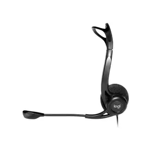 Logitech 960 USB Computer Headset with Noise-Canceling Bi-Directional Microphone, Digital Stereo Audio, Inline Volume & Mute Controls, Adjustable Rotating Boom Mic, USB-A Plug-and-Play Headset for Windows, macOS & ChromeOS