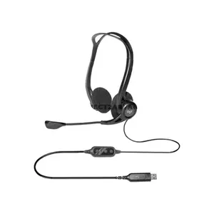 Logitech 960 USB Computer Headset with Noise-Canceling Bi-Directional Microphone, Digital Stereo Audio, Inline Volume & Mute Controls, Adjustable Rotating Boom Mic, USB-A Plug-and-Play Headset for Windows, macOS & ChromeOS