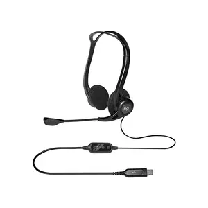 Logitech 960 USB Headset for PC and Mac, Wired USB Connectivity, Noise-Cancelling Microphone, Stereo Audio Performance, Inline Audio Controls, Professional Communication and Office Headset