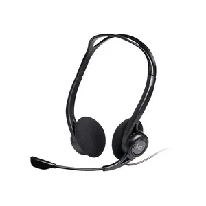 Logitech 960 USB Headset for PC and Mac, Wired USB Connectivity, Noise-Cancelling Microphone, Stereo Audio Performance, Inline Audio Controls, Professional Communication and Office Headset