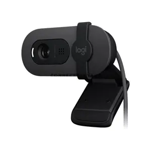 Logitech Brio 100 960-001580 Full HD 1080p Webcam Graphite, 1080p/30fps Video, RightLight Auto-Light Balance, 58° Field of View, Built-in Microphone, Integrated Privacy Shutter & USB-A Plug-and-Play Connectivity