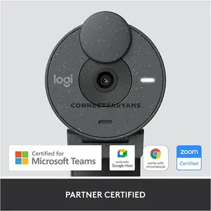 Logitech Brio 305 Full HD Business Webcam with 1080p 30fps Video, RightLight 2 Auto Light Correction, Noise-Reducing Mono Microphone, USB-C Plug-and-Play, Integrated Privacy Shutter for Windows, macOS & ChromeOS