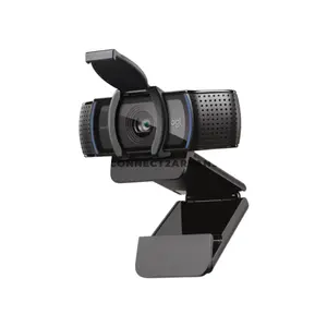 Logitech C920s PRO HD Webcam Black, Full HD 1080p at 30fps, Five-Element Glass Lens, Premium Autofocus, 78° Field of View, Dual Stereo Microphones, RightLight 2 Auto Light Correction, Privacy Shutter, USB-A, 960-001252