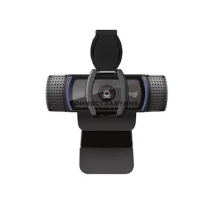 Logitech C920s PRO HD Webcam Black, Full HD 1080p at 30fps, Five-Element Glass Lens, Premium Autofocus, 78° Field of View, Dual Stereo Microphones, RightLight 2 Auto Light Correction, Privacy Shutter, USB-A, 960-001252
