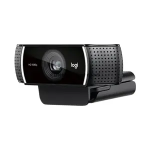 Logitech C922 PRO HD Stream Webcam Black, Full HD 1080p 30fps / HD 720p 60fps, 3MP Glass Lens, Autofocus, 78° Field of View, Dual Omnidirectional Stereo Microphones, RightLight 2, USB-A, Tripod Ready, 960-001089