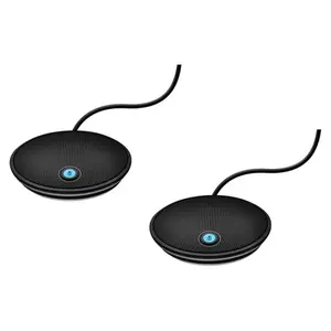 Logitech Expansion Microphones 2-Pack for Conference Cameras, Conference Audio Expansion Mic Kit, Extended Voice Pickup Coverage, Professional Meeting Room Accessory