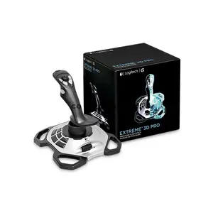 Logitech G Extreme 3D Pro USB Flight Joystick with Precision Twist Rudder Control, 12 Programmable Buttons, 8-Way Hat Switch, Rapid-Fire Trigger, Weighted Base for Windows PC Flight Simulation Games
