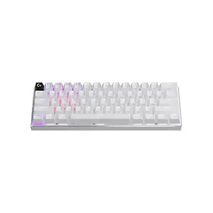 Logitech G PRO X 60 LIGHTSPEED RGB Wireless Mechanical Gaming Keyboard, White, 60% Layout, Optical Tactile Switches, LIGHTSYNC RGB, KEYCONTROL, Esports Keyboard