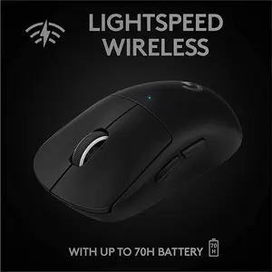 Logitech G PRO X SUPERLIGHT Wireless Gaming Mouse, 25600 DPI HERO Sensor, LIGHTSPEED 1ms, 63g Ultra-Lightweight, 5 Buttons