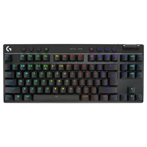 Logitech G PRO X TKL LIGHTSPEED Wireless Gaming Keyboard Black, Tenkeyless Layout, GX Tactile Switches, 1ms LIGHTSPEED, LIGHTSYNC RGB