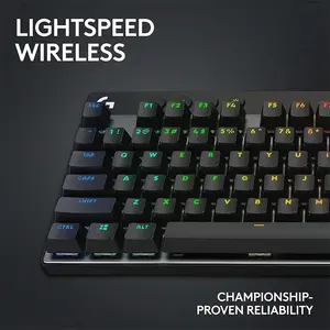 Logitech G PRO X TKL LIGHTSPEED Wireless Gaming Keyboard Black, Tenkeyless Layout, GX Tactile Switches, 1ms LIGHTSPEED, LIGHTSYNC RGB