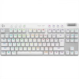 Logitech G PRO X TKL LIGHTSPEED Wireless Gaming Keyboard White, Tenkeyless Layout, GX Tactile Switches, 1ms LIGHTSPEED, LIGHTSYNC RGB