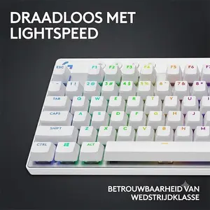 Logitech G PRO X TKL LIGHTSPEED Wireless Gaming Keyboard White, Tenkeyless Layout, GX Tactile Switches, 1ms LIGHTSPEED, LIGHTSYNC RGB