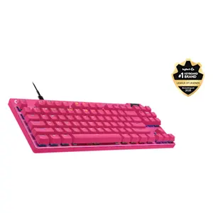 Logitech G PRO X TKL RAPID Gaming Keyboard Magenta, Tenkeyless Layout, Magnetic Analog Switches, 1ms Response, LIGHTSYNC RGB
