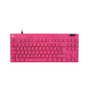 Logitech G PRO X TKL RAPID Gaming Keyboard Magenta, Tenkeyless Layout, Magnetic Analog Switches, 1ms Response, LIGHTSYNC RGB