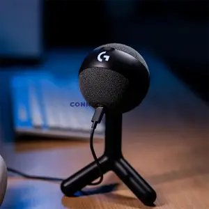 Logitech G Yeti Orb RGB USB Gaming Microphone with Cardioid Condenser Capsule, 24-bit/48kHz Recording, LIGHTSYNC RGB, Blue VO!CE Presets, USB-C Connectivity for Streaming, Gaming, Podcasting & Content Creation