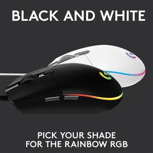 Logitech G102 LIGHTSYNC RGB Gaming Mouse, Gaming-Grade 8000 DPI Optical Sensor, LIGHTSYNC RGB Lighting, 6 Programmable Buttons, 1000Hz Polling Rate, Wired USB Gaming Mouse