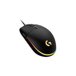 Logitech G203 LIGHTSYNC Black RGB Gaming Mouse, 8000 DPI Optical Sensor, Dynamic RGB Lighting Effects, 6 Programmable Buttons, Precision Gaming Mouse