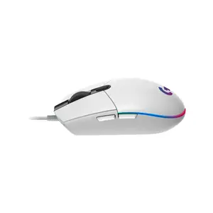Logitech G203 LIGHTSYNC White RGB Gaming Mouse, 8000 DPI Optical Sensor, Dynamic RGB Lighting Effects, 6 Programmable Buttons, Precision Gaming Mouse