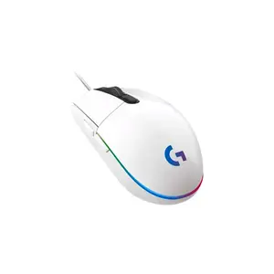 Logitech G203 LIGHTSYNC White RGB Gaming Mouse, 8000 DPI Optical Sensor, Dynamic RGB Lighting Effects, 6 Programmable Buttons, Precision Gaming Mouse