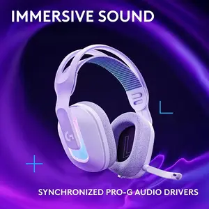 Logitech G522 LIGHTSPEED Wireless Gaming Headset White, Tri-Mode Connectivity, PRO-G Drivers, RGB Lighting, Detachable Mic