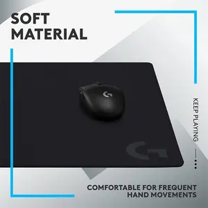 Logitech G640 Large Cloth Gaming Mouse Pad, Performance-Tuned Surface Design, Precision Mouse Tracking, Non-Slip Rubber Base Gaming Mat
