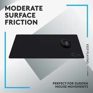 Logitech G640 Large Cloth Gaming Mouse Pad, Performance-Tuned Surface Design, Precision Mouse Tracking, Non-Slip Rubber Base Gaming Mat
